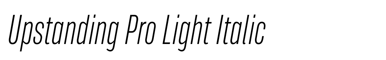 Upstanding Pro Light Italic